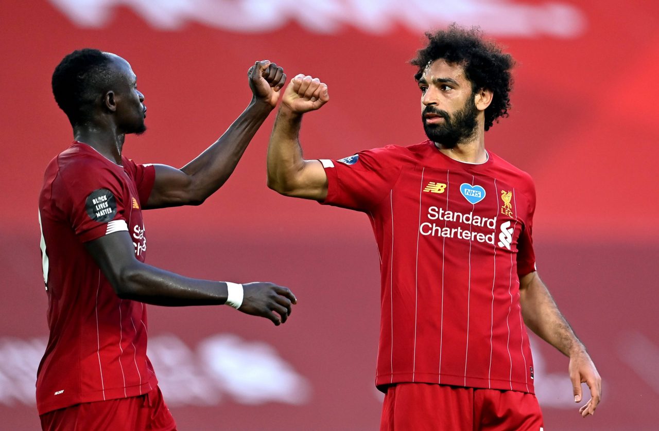 Mo Salah et Sadio Mané, les attaquants du Liverpool FC