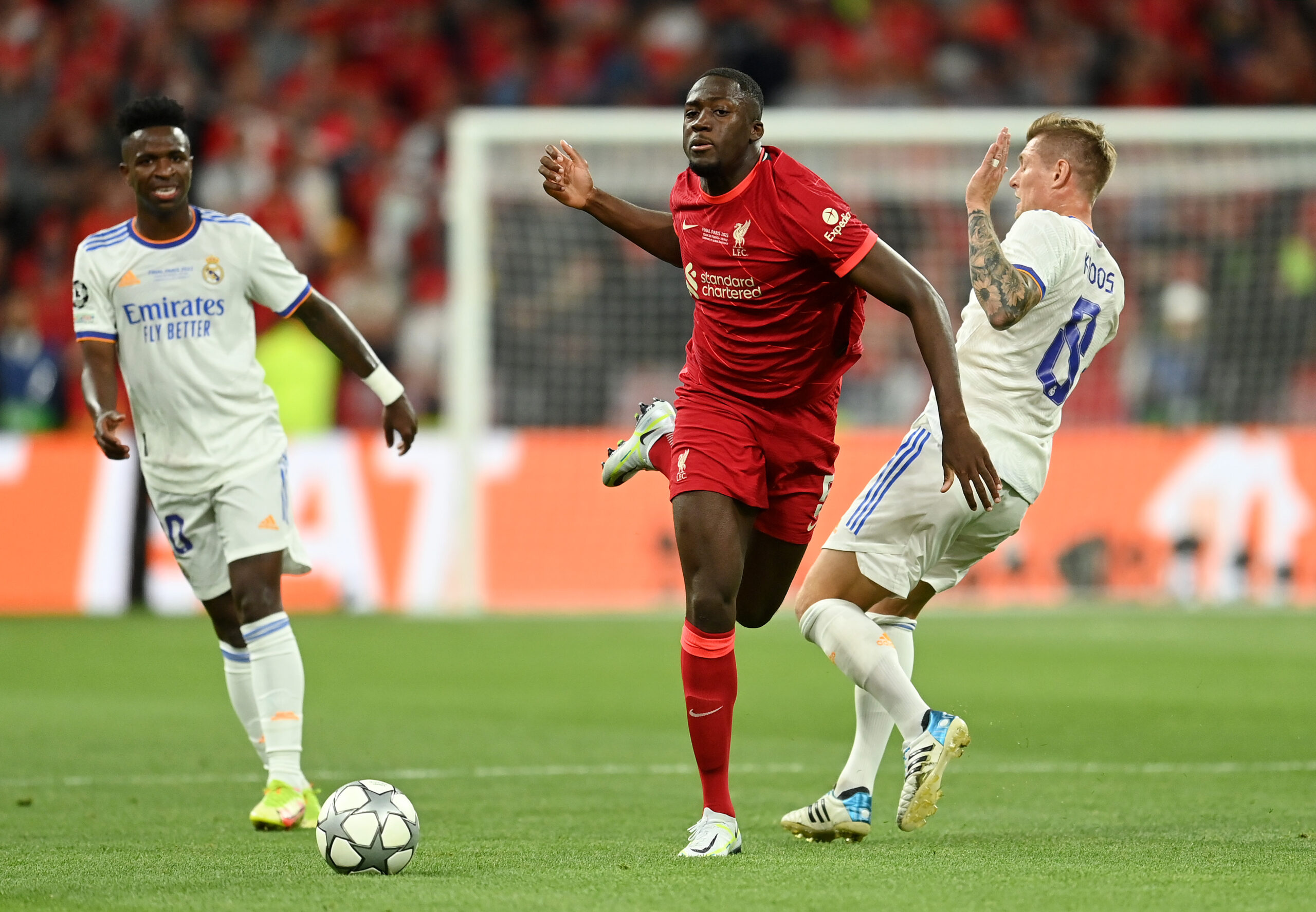 Ibrahima Konate en finale de la Ligue des Champions avec Liverpool